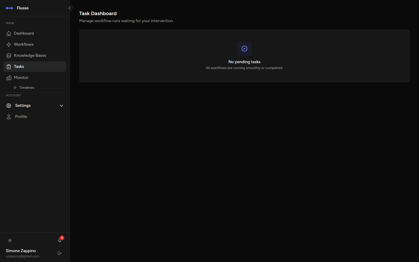 Tasks page
